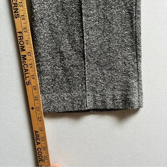 DS Lab wool silk vegan leather waisted cropped straight leg trousers Sz 10 - Picture 10 of 12